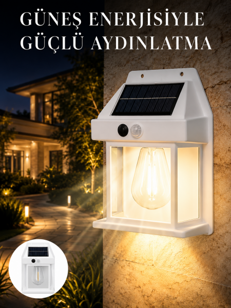 Sensörlü Solar Led Dış Duvar Aydınlatma Yeni Nesil - Lisinya