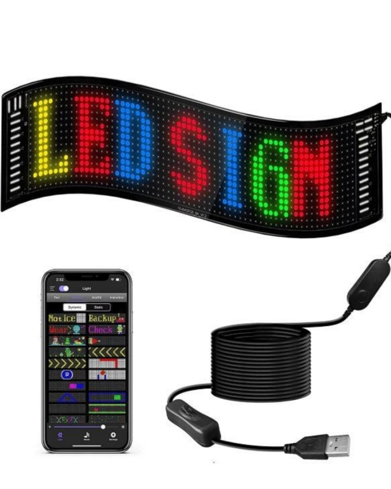 16x96 LED Yazı Paneli 60 cm Esnek RGB Işıklı Programlanabilir Ekran - Lisinya