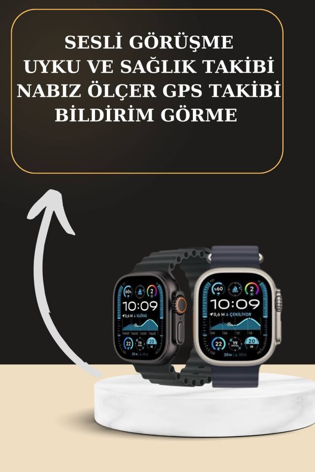Akıllı Saat Sesli Görüşme Titreşimli GPS Bağlantısı Müzik Dinleme Sosyal Medya Bildirimleri - Lisinya