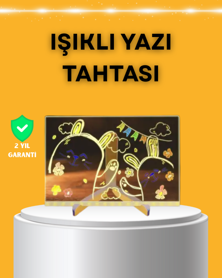 Masaüstü ve Duvara Monte Edilebilir LED Işıklı Yazı Panosu - Lisinya