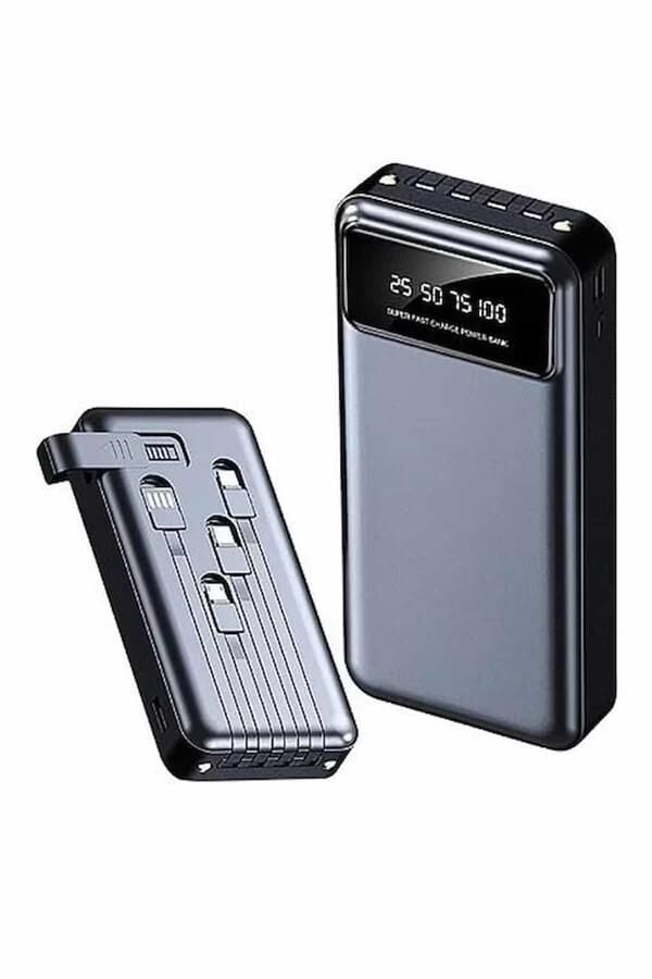 Hızlı Şarj Özellikli 20.000 Mah Dijital Göstergeli USB Girişli Android ve İOS Uyumlu Powerbank - Lisinya