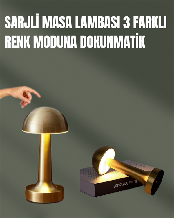 %100 Kademeli Ayarlanabilir Işık – USB Şarjlı Masa Lambası - Lisinya