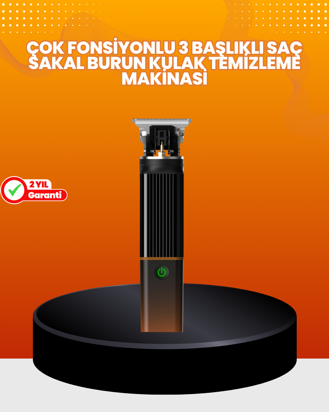 Erkekler İçin 3 in 1 Şarjlı Bakım Seti – 7300 RPM Güçlü Motor ve Sessiz Çalışma - Lisinya