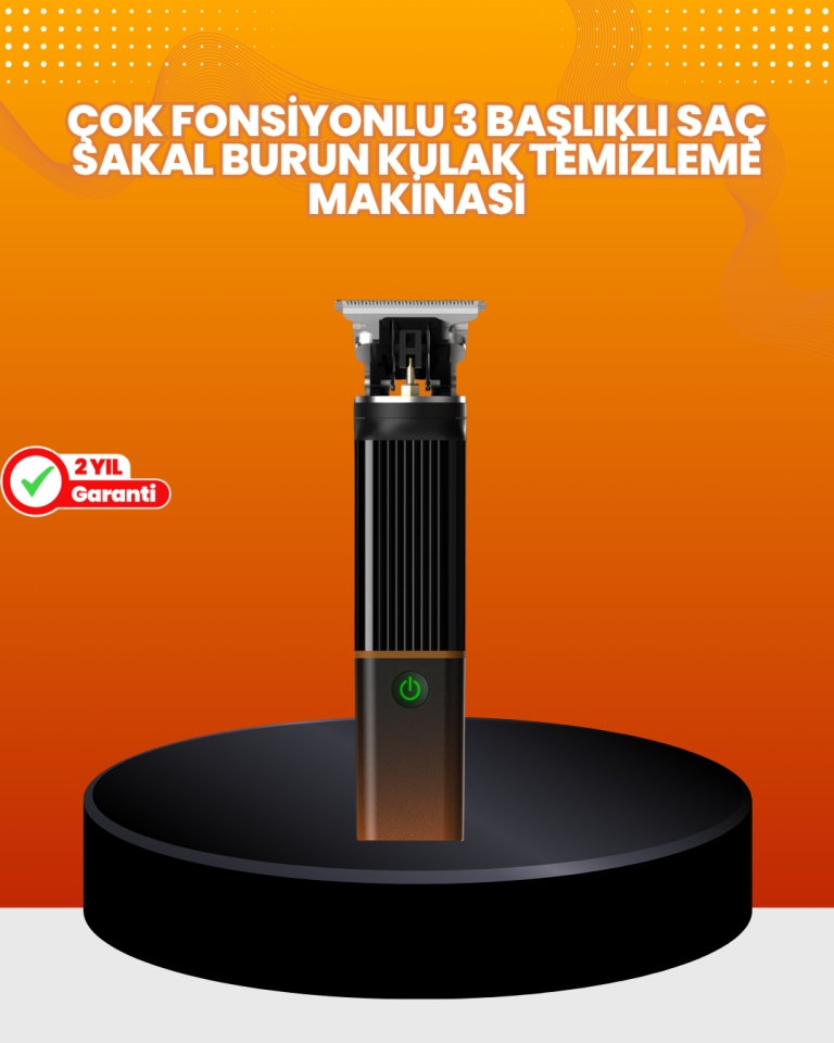 Erkekler İçin 3 in 1 Şarjlı Bakım Seti – 7300 RPM Güçlü Motor ve Sessiz Çalışma - Lisinya