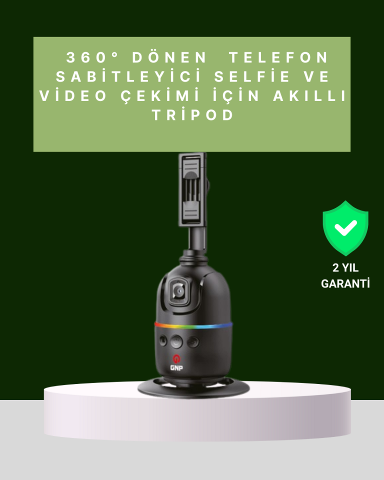 Yüz Takipli 360° Akıllı Gimbal Telefon ve Aksiyon Kamera Uyumlu - Lisinya