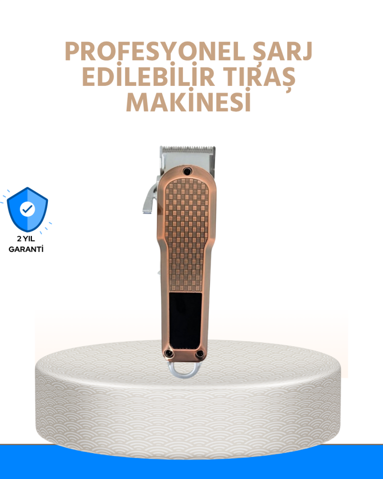 Erkek Bakım Makinesi – LCD Ekranlı 7000RPM Şarjlı Saç ve Sakal Kesme Cihazı - Lisinya