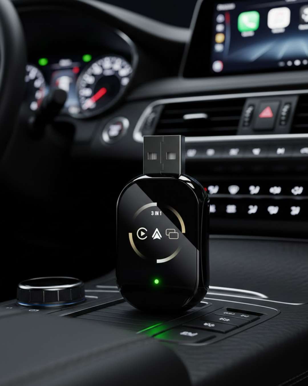 Araç İçi Kablosuz CarPlay Android Auto AirPlay Adaptörü - Lisinya