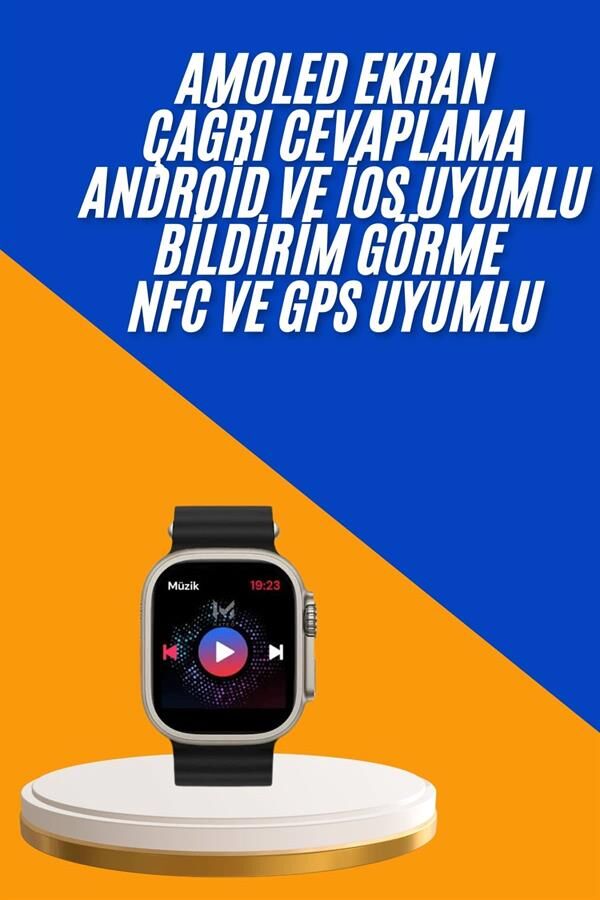 Akıllı Saat Çok Fonksiyonlu Unısex Sosyal Medya Girişli Bluetooth Bağlantılı - Lisinya
