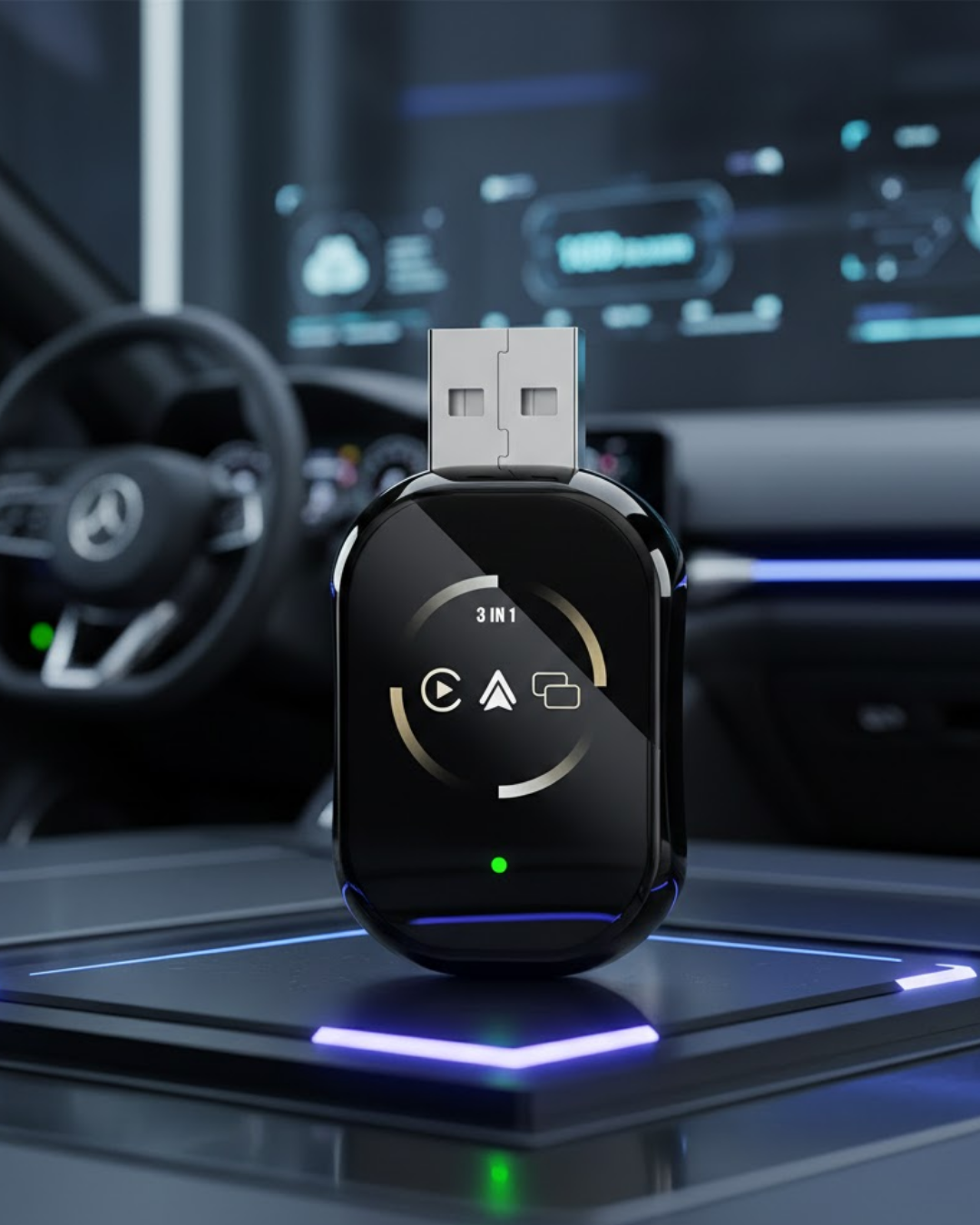 Kablosuz CarPlay ve Android Auto Adaptörü Tak Çalıştır Kullanım - Lisinya