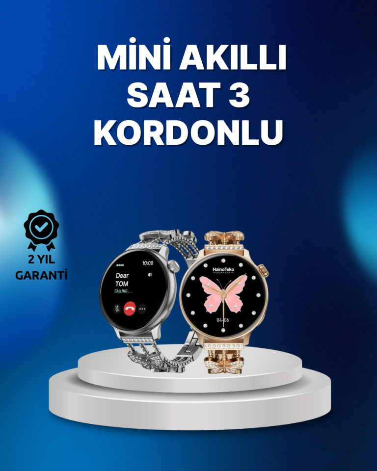 Akıllı Saat – Uzun Pil Ömrü, IP67 Suya Dayanıklılık, Şık ve Hafif - Lisinya