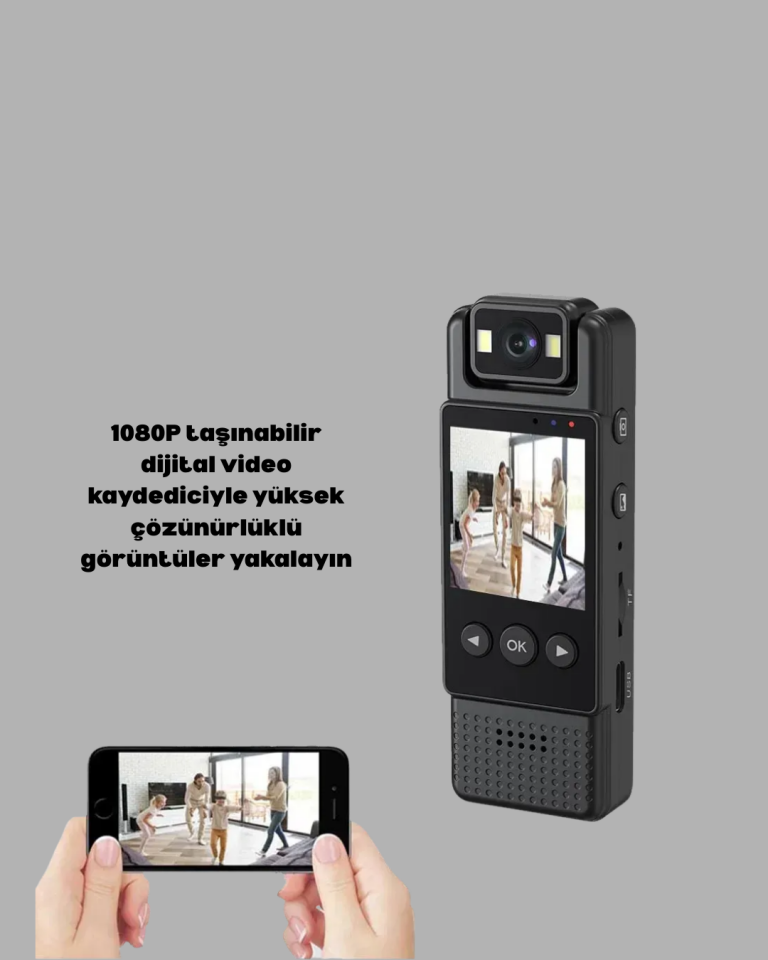 Mini Kamera 1080P Full HD Taşınabilir Güvenlik ve Kayıt Cihazı - Lisinya