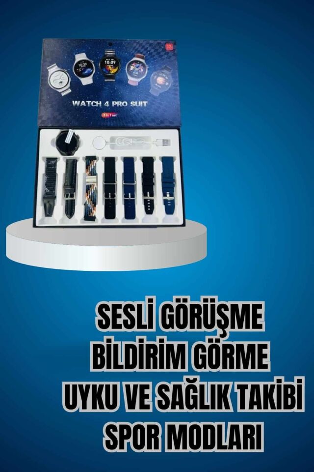 Yeni Nesil 7 Kordonlu Akıllı Saat ve Kablosuz Bluetooth Kulaklık ANC