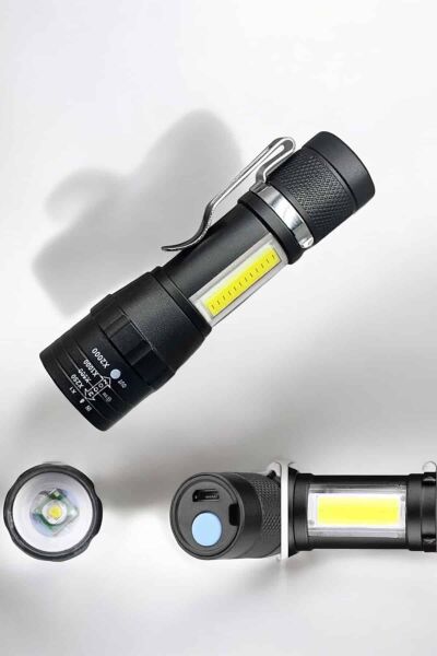 El Feneri Led USB Şarjlı Zoom Mini Led Işık Acil Durum Feneri - Lisinya