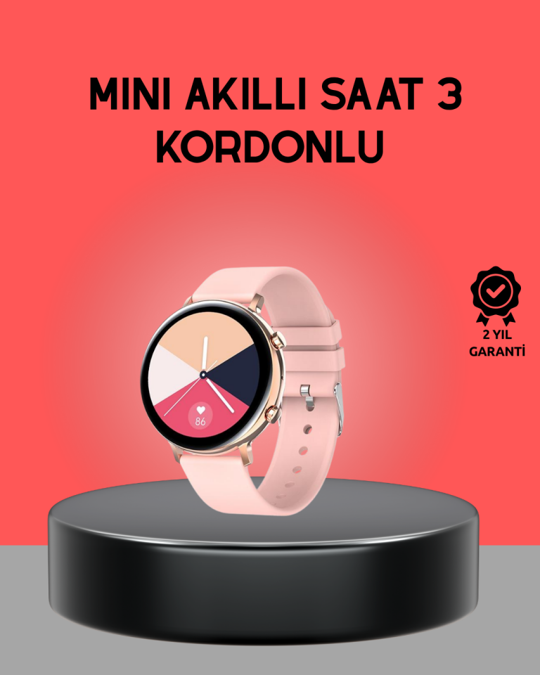 Akıllı Saat – Adım Sayar, Bildirim Görüntüleme, Suya Dayanıklı - Lisinya