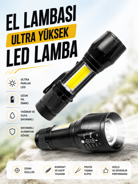 HS-41 EL LAMBASI Ultra Yüksek Led Lamba - Lisinya