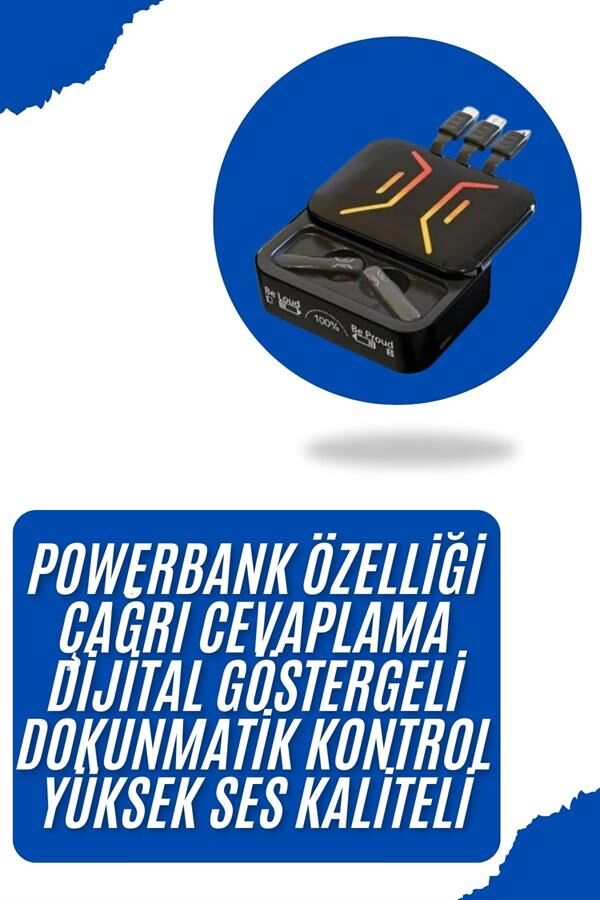 Gaming Bluetooth Kulaklık Dahili Powerbank Kablolu Düşük Gecikmeli Bluetooth 5.2 - Lisinya