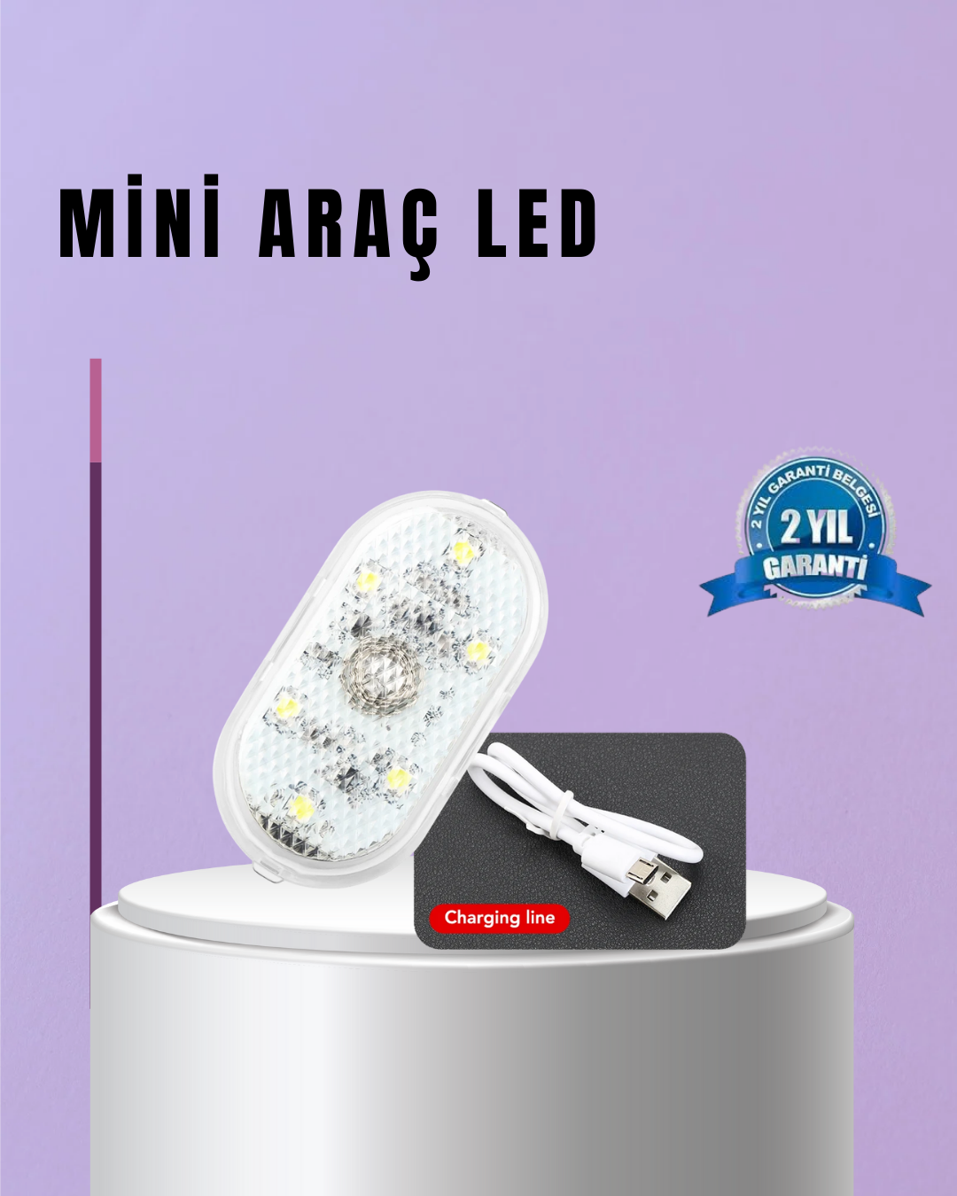Araç İçi ve Ev Kullanımı İçin 7 Renkli Dekoratif LED Lamba