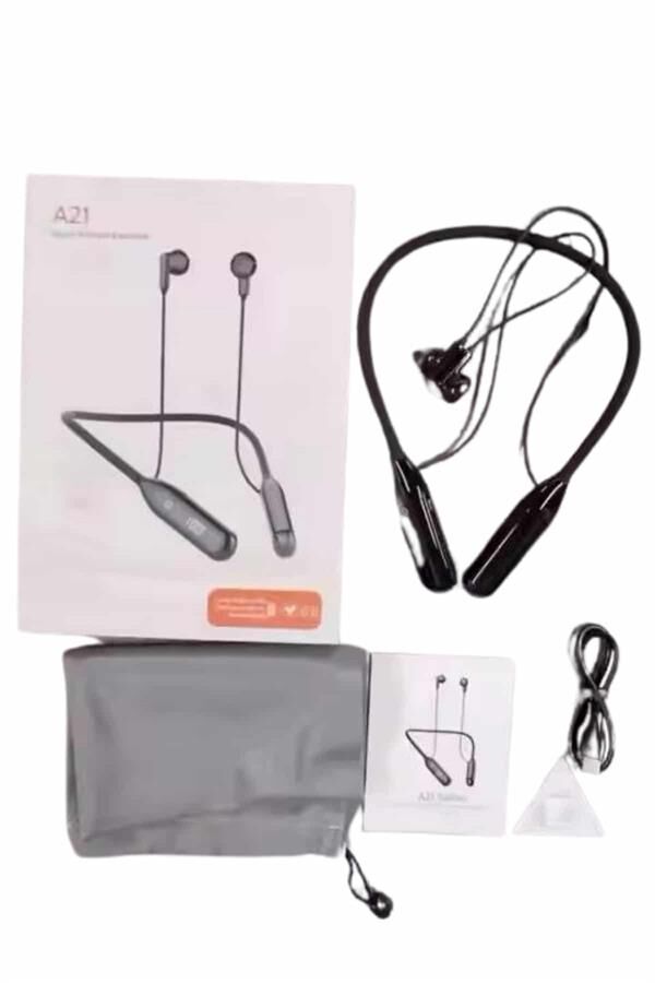 60 Saat Kablolu Boyun Askılı Dijital Göstergeli Bluetooth Kulaklığı - Lisinya