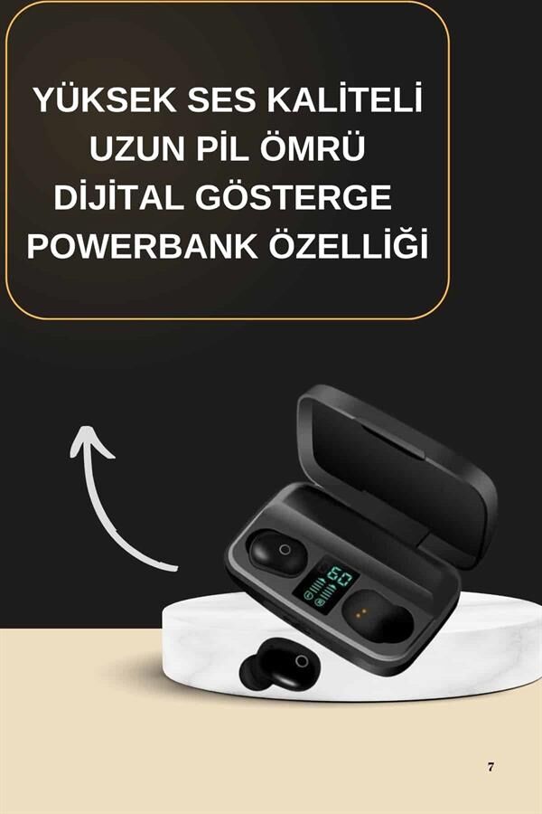 2025 Yeni Model Bluetooth Kulaklık Stereo TWS Kulaklık 5.0 Bluetooth Yüksek Ses Kaliteli - Lisinya