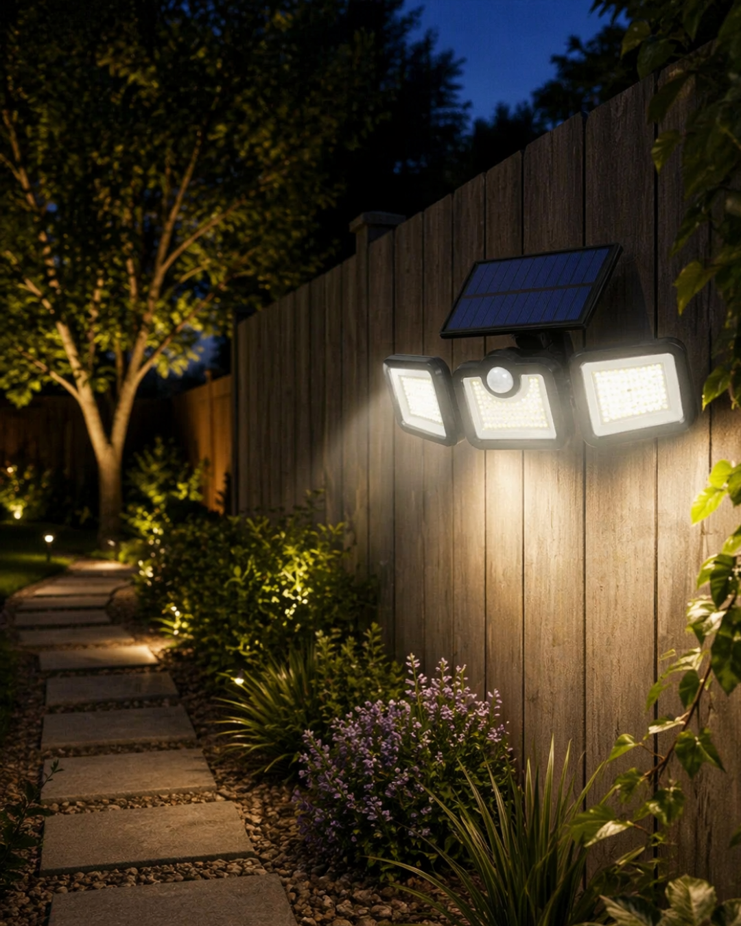 Solar LED Projektör Sensörlü Dış Mekan Güvenlik Lambası - Lisinya