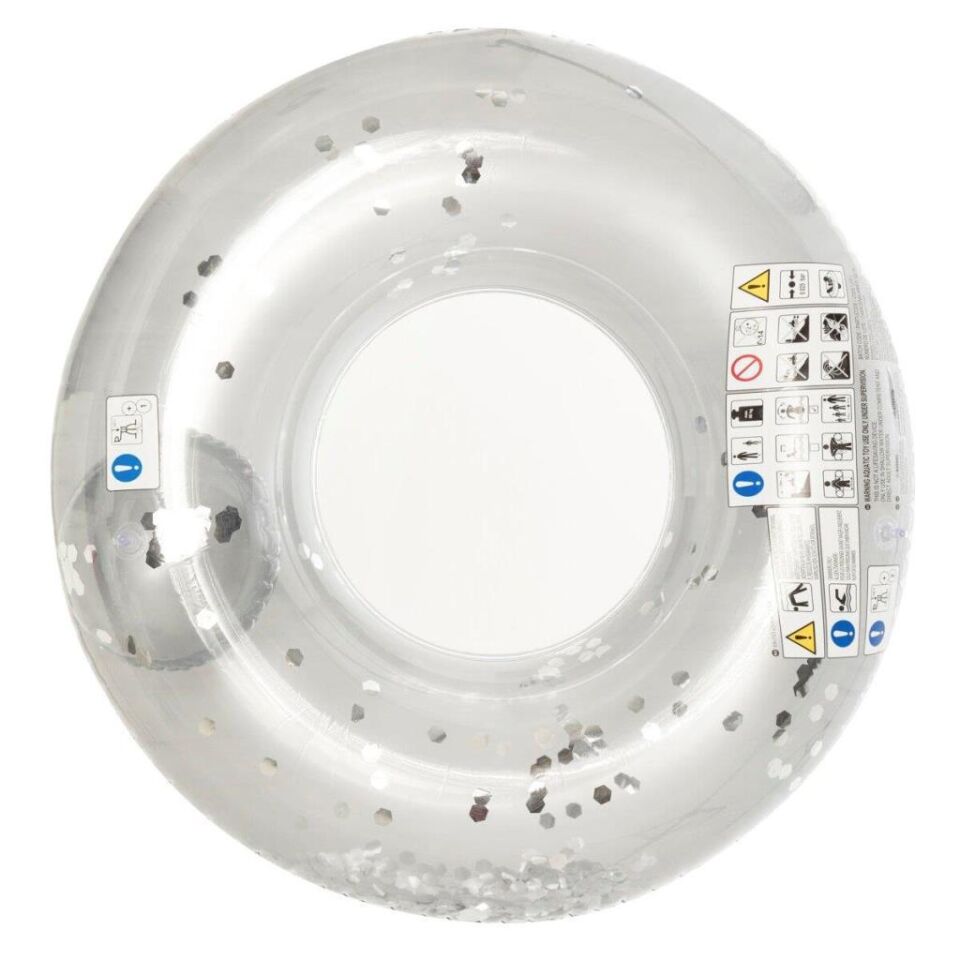 Gümüş Renkli Simli Dev Simit 109 Cm - 554396-ALTIN (Lisinya)