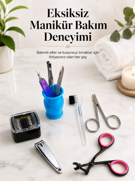 Profesyonel Manikür Pedikür Bakım Seti Çok Amaçlı Kişisel Bakım Kiti - Lisinya