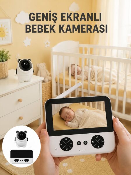720P HD Gece Görüşlü Kablosuz Bebek Kamerası İki Yönlü Sesli Yeni Nesil - Lisinya