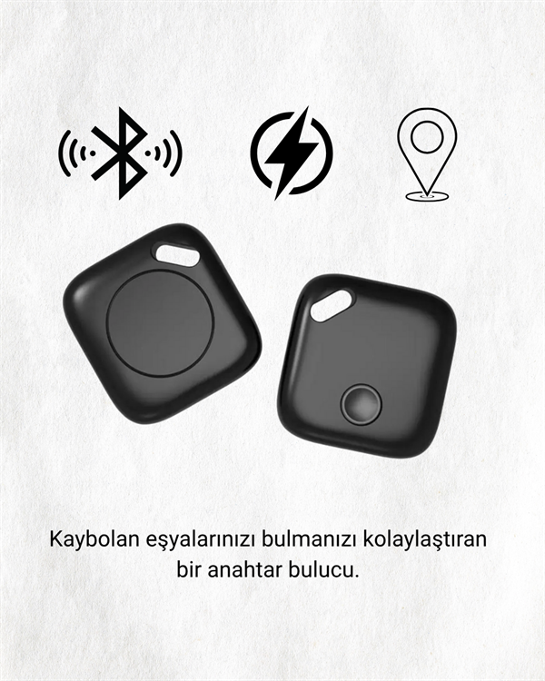 Bluetooth Destekli Akıllı Takip Cihazı | Mobil Uygulama Kontrollü | Kaybolan Eşyalar İçin Konum Bulma Teknolojisi - Lisinya