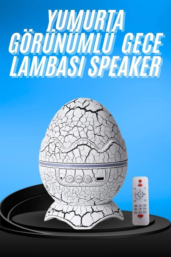 Gece Lambası Yumurta Işık Speaker Yeni Nesil Dinozor Yumurtası Görünümlü - Lisinya