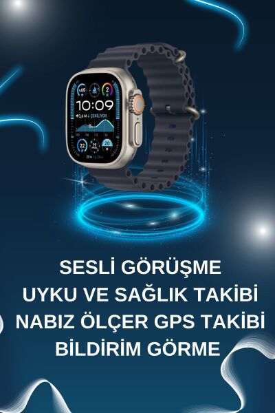 Akıllı Saat Bluetooth Bağlantılı NFC ve GPS Uyumlu Nabız Ölçer Sesli Görüşme - Lisinya