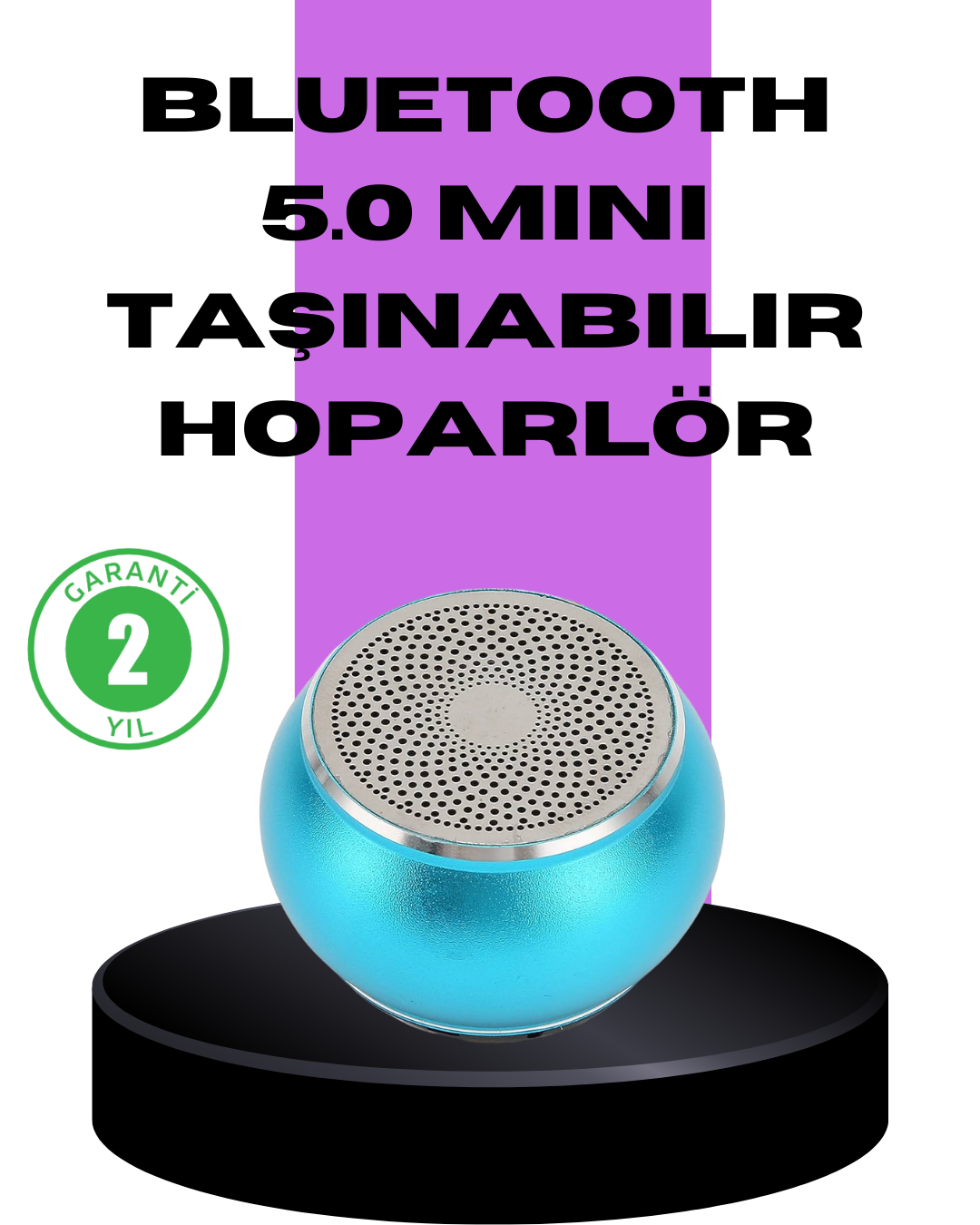 YamanHobi Mikrofonlu Mini Bluetooth Hoparlör Mavi
