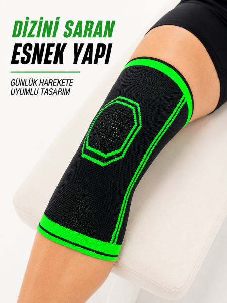 Sporcu Dizlik Esnek Örme Diz Koruyucu Nefes Alan Hafif ve Konforlu Tasarım - Lisinya