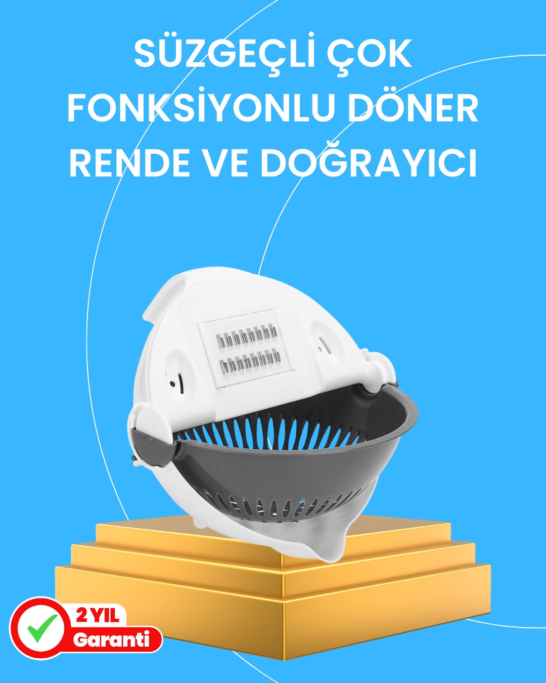 Çok Fonksiyonlu Dilimleyici ve Süzgeçli Mutfak Aparatı - Lisinya
