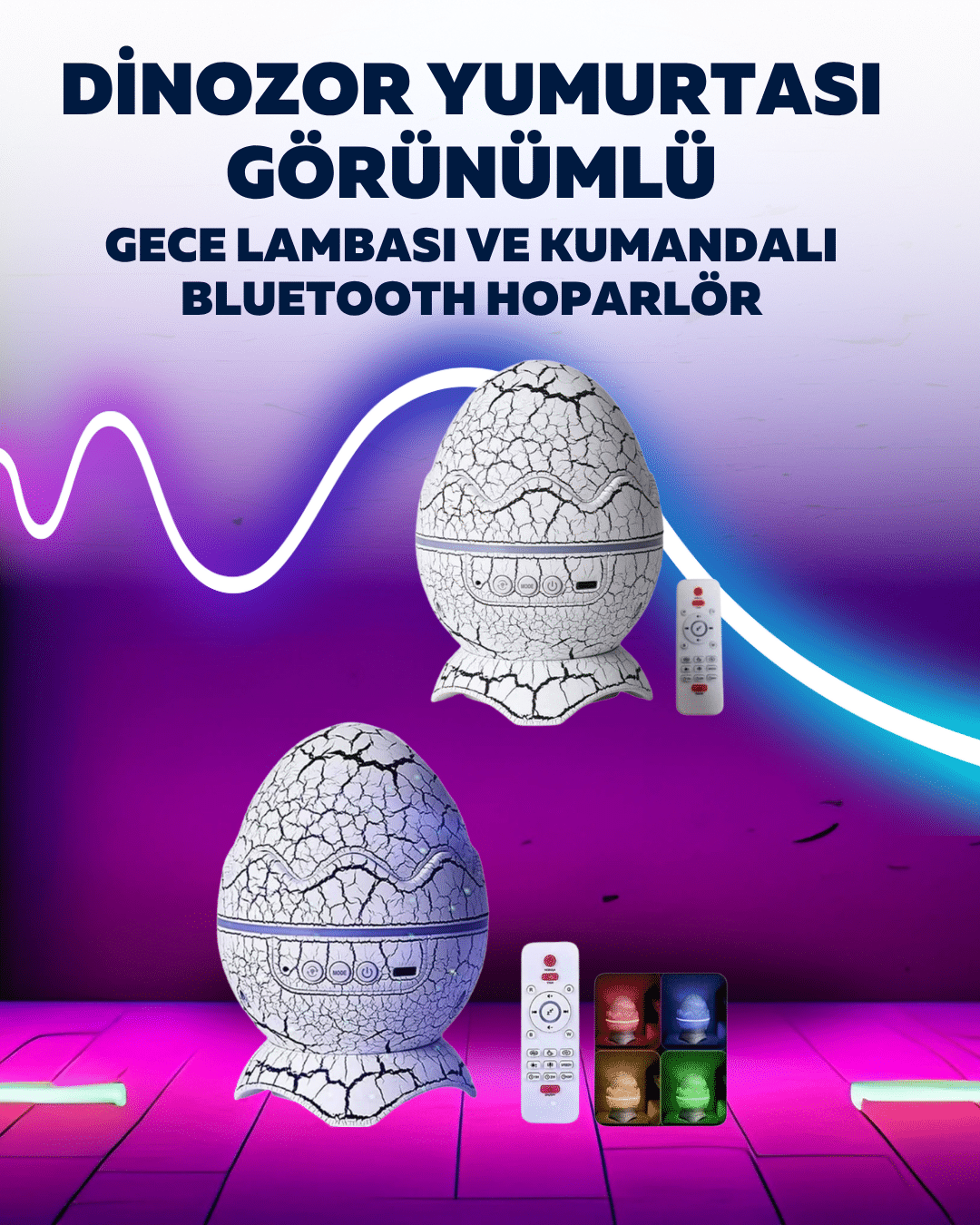 Dinazor Yumurta Gece Lambası - Lisinya