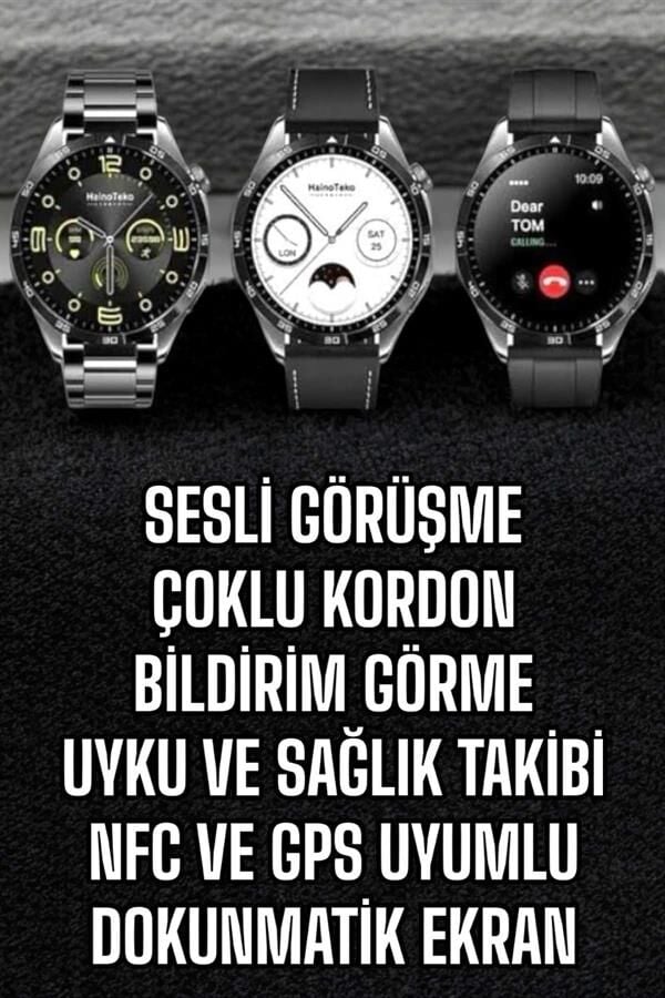 Akıllı Saat Titreşimli Amoled Ekran Uyku ve Sağlık Takibi Sesli Görüşme - Lisinya