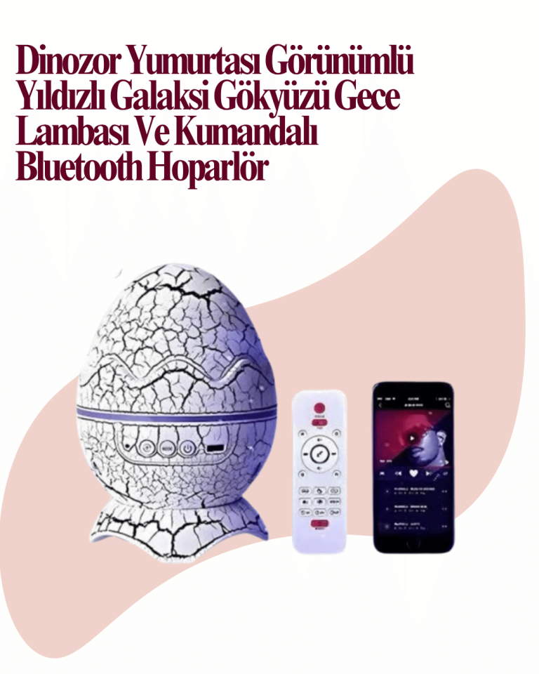 YamanHobi Bluetooth 5.0 Hoparlörlü Döner Projektör Gece Lambası