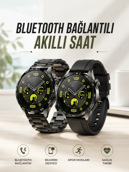 Akıllı Saat Sesli Görüşme, NFC Uyumlu, Bildirim Görme ve Uyku ve Sağlık Takibi - Lisinya