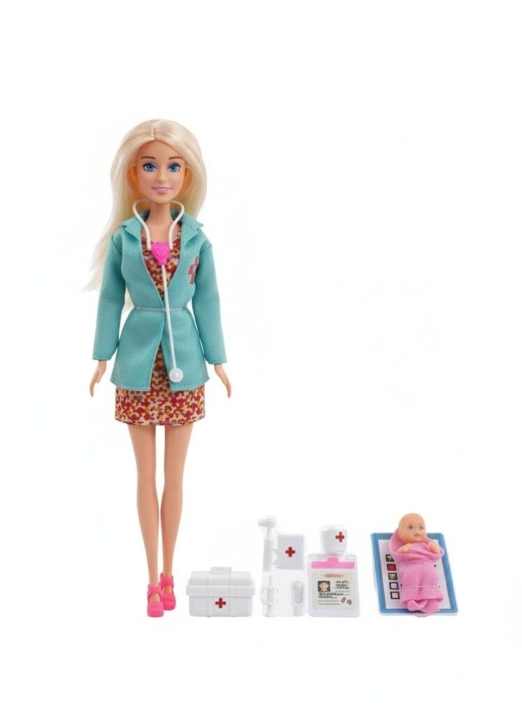 Aksesuarlı Model Bebek Doktor Seti - 115225A (Lisinya)