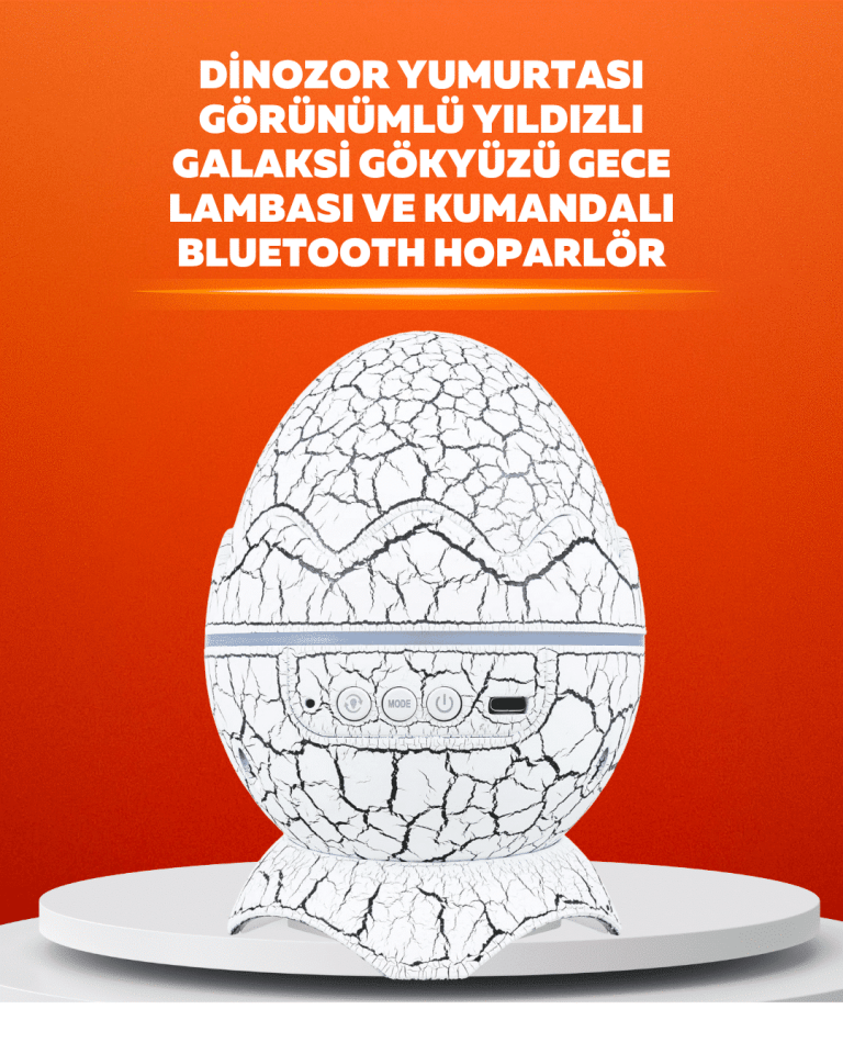 YamanHobi Bluetooth 5.0 Hoparlörlü Döner Projektör Gece Lambası
