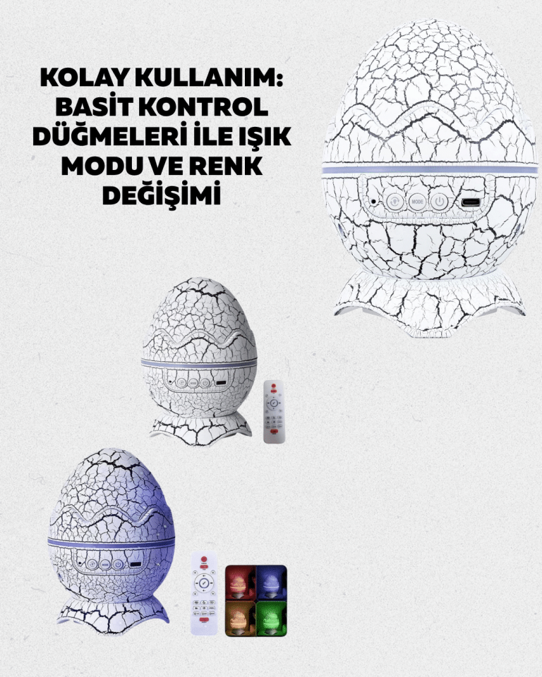 YamanHobi Bluetooth 5.0 Hoparlörlü Döner Projektör Gece Lambası