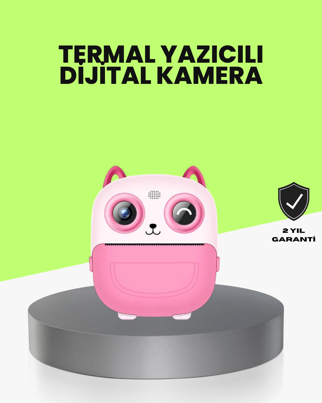 YamanHobi 48MP Anında Baskılı Çocuk Kamerası Çift Lensli 1080P Mavi