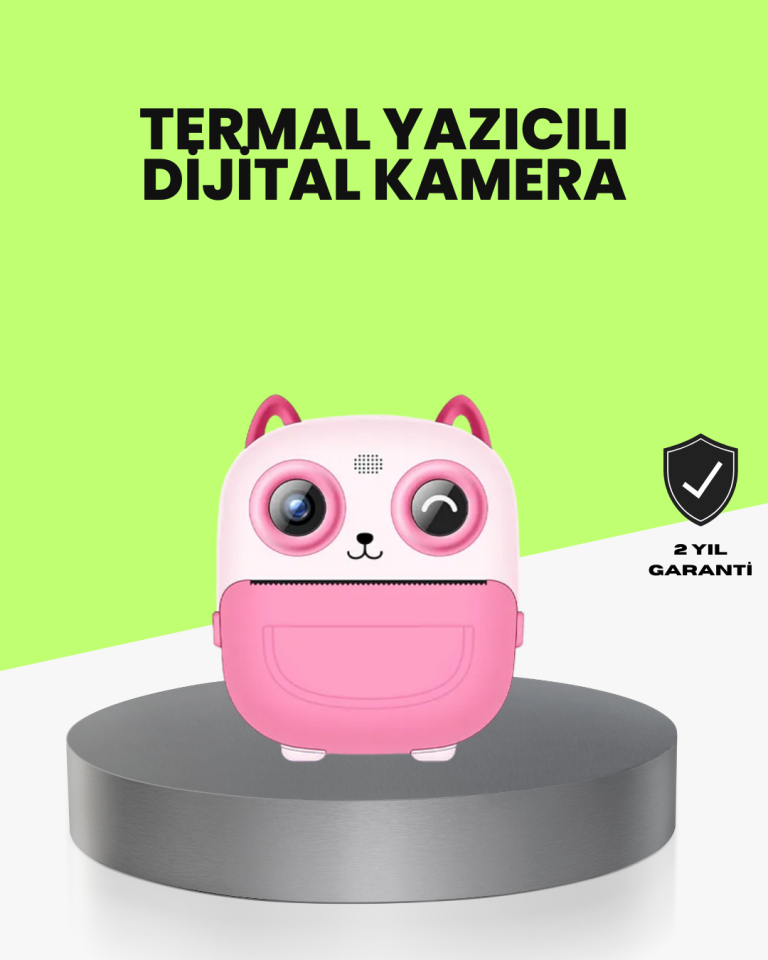YamanHobi 48MP Anında Baskılı Çocuk Kamerası Çift Lensli 1080P Mavi