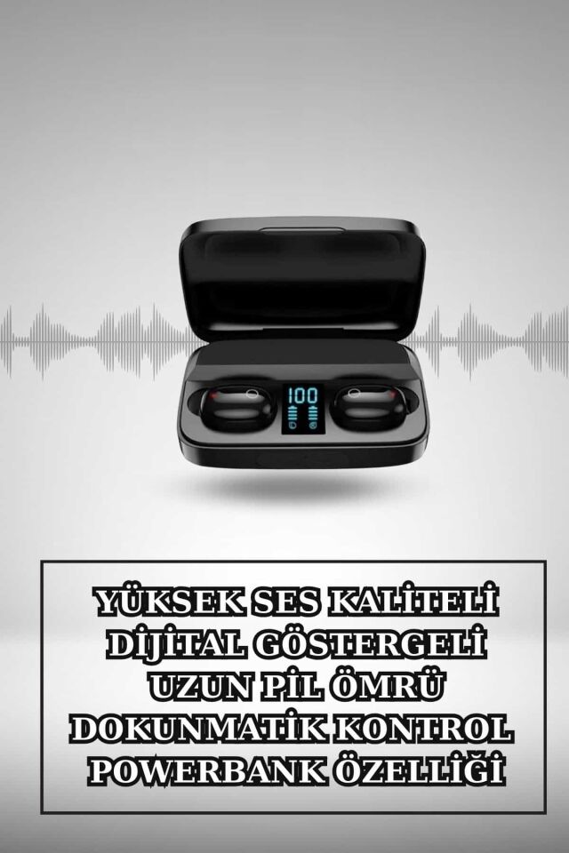 Wireless Şarjlı Pembe Akıllı Saat ve Kablosuz Bluetooth Kulaklık Dokunmatik Kontrol - Lisinya