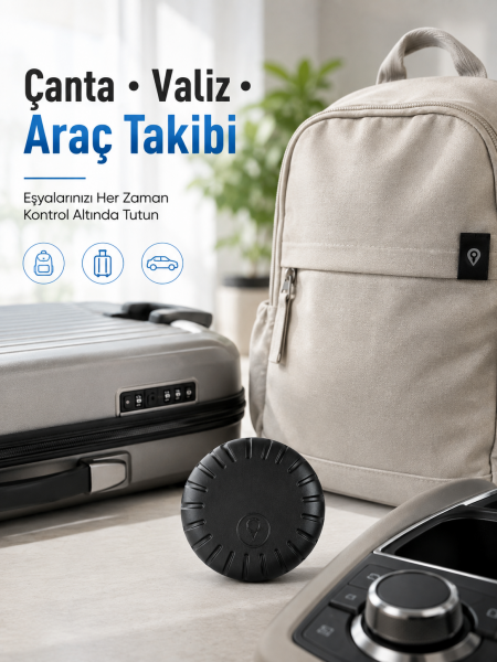 Bluetooth Akıllı Takip Cihazı 2 Yıl Batarya Ömürlü Çocuk Evcil Hayvan Valiz Takip Cihazı - Lisinya