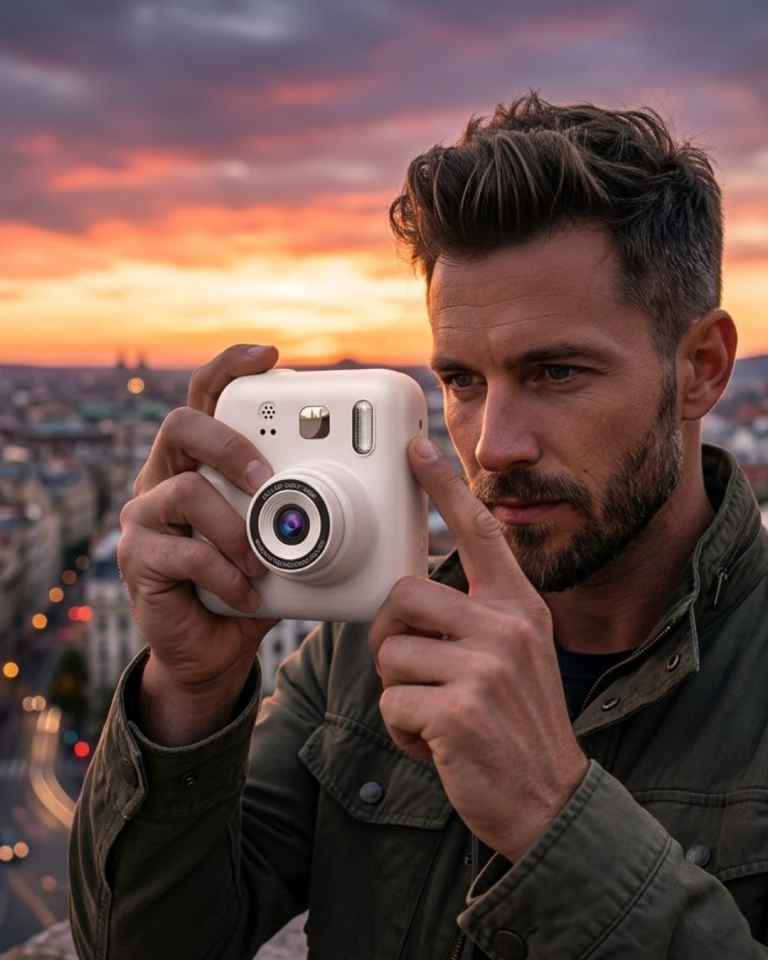 YamanHobi Anında Baskılı Çocuk Kamerası Fotoğraf Makinesi 4 Rulo ve 5 Kalem Hediyeli