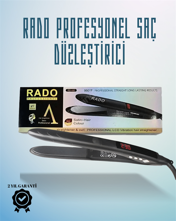 Rado RD-446 Seyahat Dostu Saç Düzleştirici – Güvenlik Kilidi ve Taşınabilir Tasarım - Lisinya