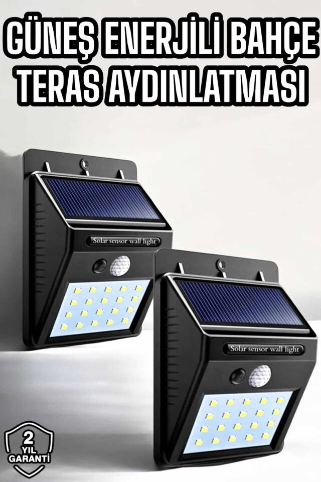 YamanHobi 20 LED Solar Hareket Sensörlü Duvar Lambası