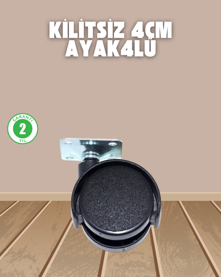 Sehpa ve Ekipmanlar İçin Kilitsiz 4 cm Ayak 4’lü - Lisinya