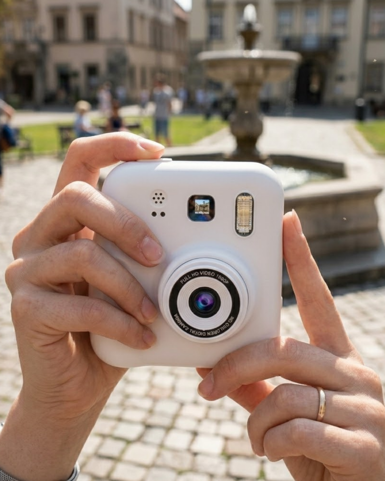 YamanHobi Anında Baskılı Çocuk Kamerası Fotoğraf Makinesi 4 Rulo ve 5 Kalem Hediyeli