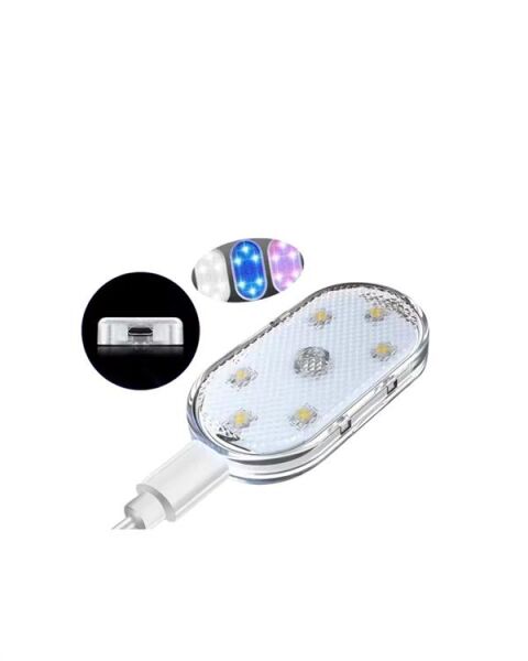 USB Şarjlı, 3 Saat Kesintisiz Çalışan Araba Atmosfer Işıkları